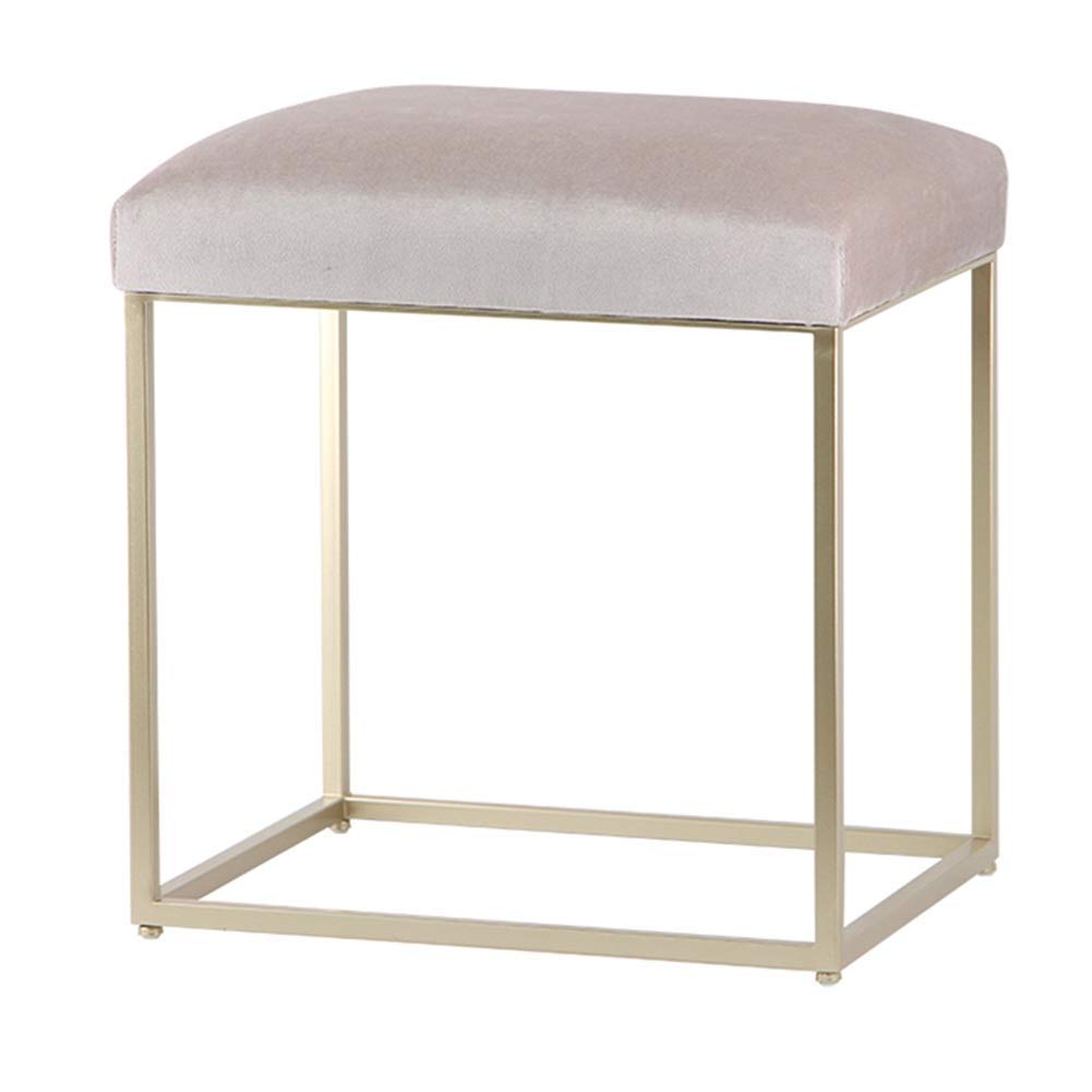 Taburete nórdico MU de hierro forjado champán para vestidor elegante 1