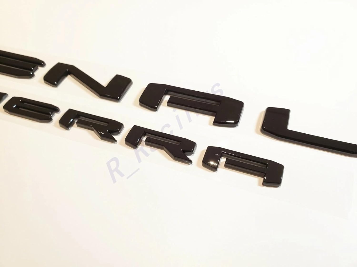6Pcs Kit Door Denali HD Rear Denali Sierra Emblems Letter Badge 3D Nameplate Compatible with 2019-2026 Sierra 1500 2500HD 3500HD 86790675 86532074 (6pcs Glossy Black)