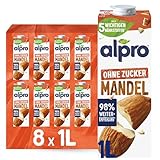 Alpro Mandeldrink Ohne Zucker – Quelle von Calcium und Vitaminen – Zuckerfrei, glutenfrei, fettarm, ohne...
