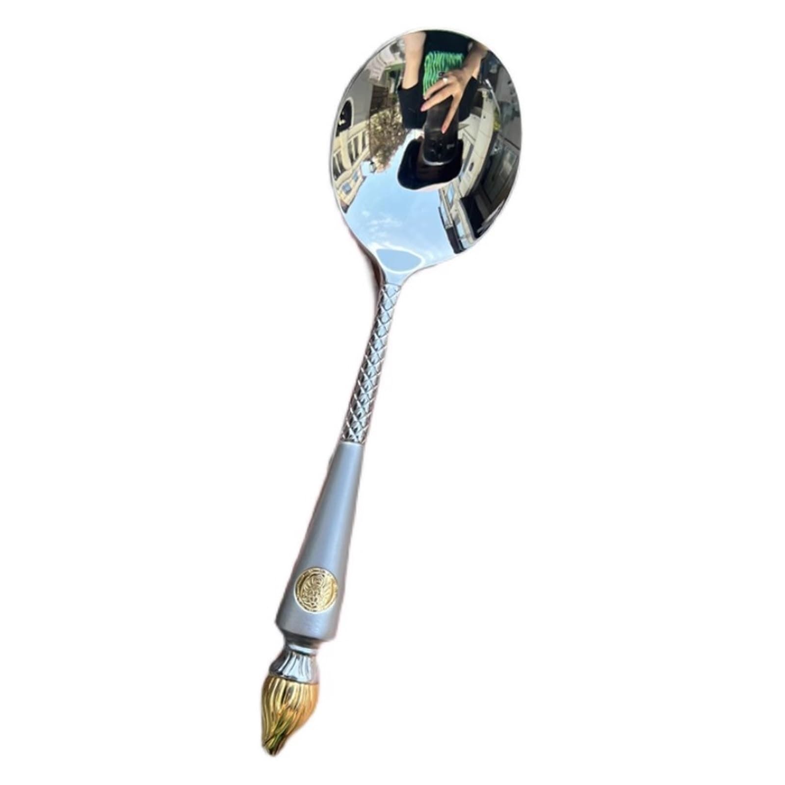 Cucharillas Cafe Cuchara de Acero Inoxidable 304, Bonita Cuchara doméstica, Bonita Cuchara de Mesa de Alta Gama con Mango Largo Cucharas
