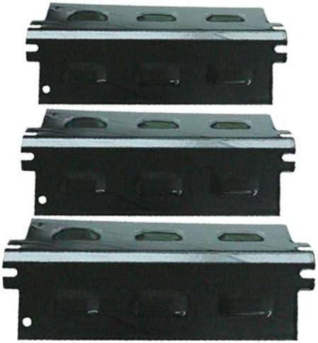 Grill Valueparts REV631 (3-Pack) BBQ Replacement Porcelain Enamel Steel Heat Plate for Charbroil, Kenmore, Thermos, Uberhaus Gas Grill (Dimensions: 11 3/4" X 5 5/8")