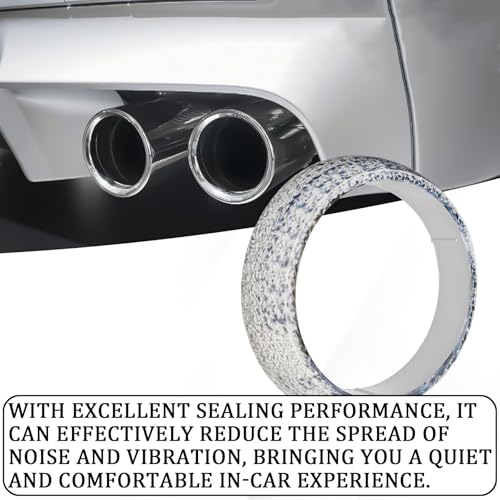 Image of ID 54mm Exhaust Flange Gasket, Car Graphite Construction Exhaust Manifold Gasket Seal Muffler Ring, Universal Automotive Accessories Exhaust Donut Gasket Replacement for Car SUV Truck RV