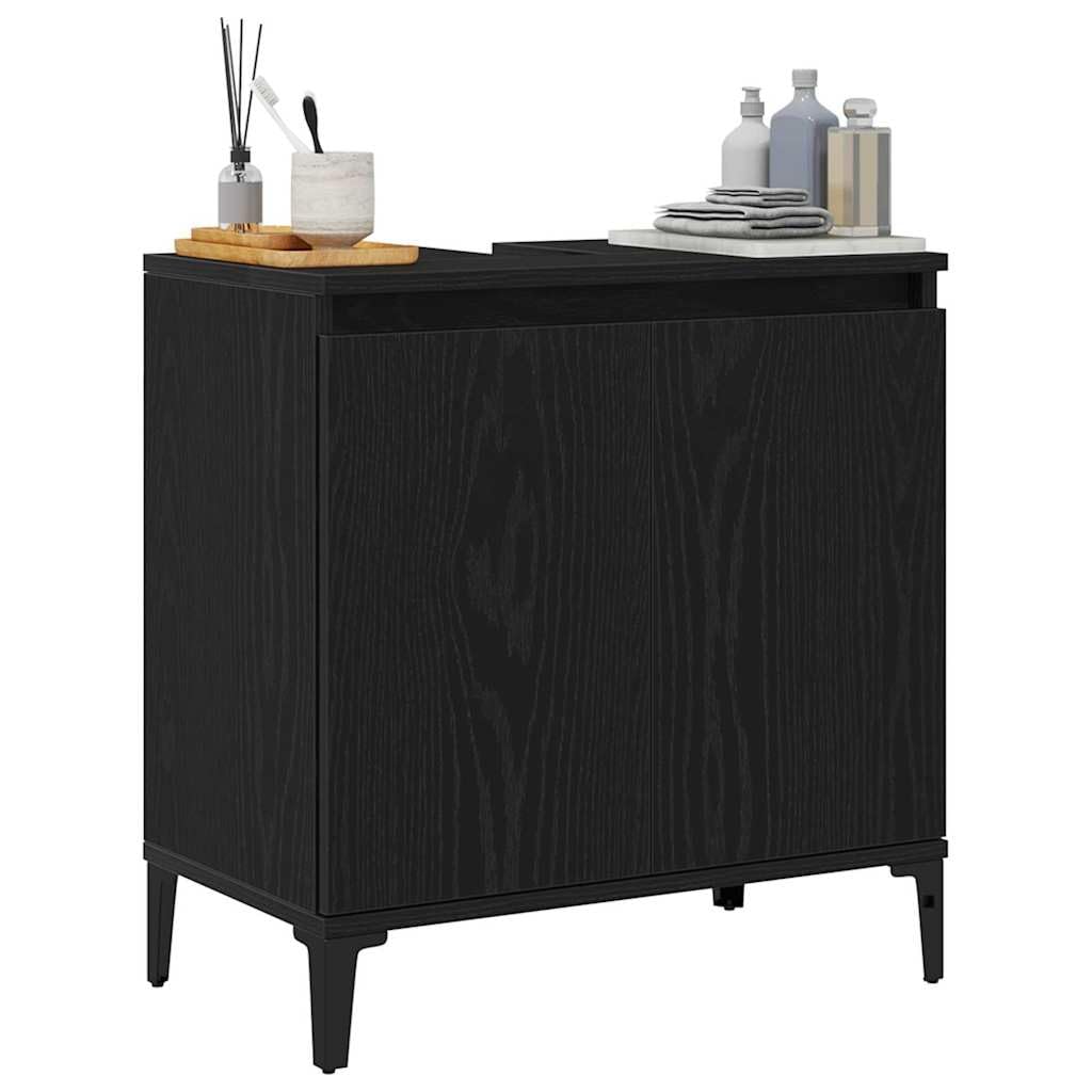 Mobile Lavabo Bagno Rovere Nero 58 x 33 x 60 cm