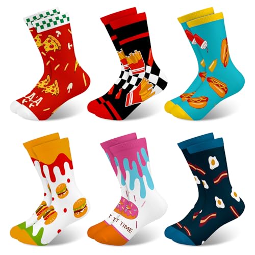 Queenshin Kids Girls Boys Food Socks 9-14 Years Cute Novelty Funny Funky