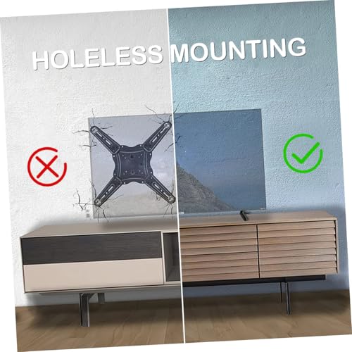 Support TV 32-55 pouces pied de télévision plastique noir fixe table