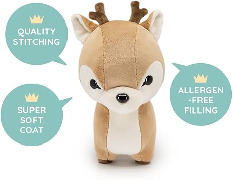 Bellzi Deer Cute Stuffed Animal Plush Toy - Adorable Soft Woodland Deer Toy Plushies and Gifts - Perfect Present for Kids, Babies, Toddlers - Deeri