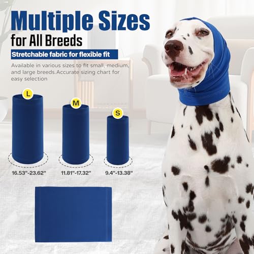 Image of Dog Calming Hoodie Quiet Head Cover Sleeves Anxiety Relief /Noise Protection - Grooming - Thunder - Fireworks