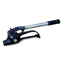 Vista 22 de IDL Packaging C-3105 Sellador/crimpadora de acción frontal de doble muesca para flejes de acero de 5/8 pulgadas - Construcción de acero duro