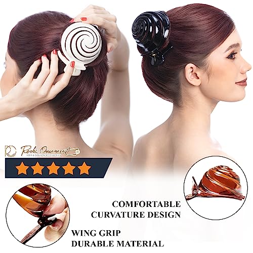 Pinza para cabello RC ROCHE juego 6 pzas marrón miniatura 2