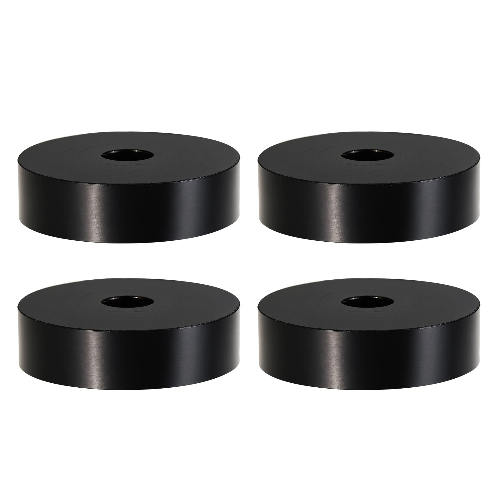 YELARXI Multi Purpose Rubber Spacer, 12mm ID x 60 OD x 15mm t Neoprene Round Anti-vibration Isolation Pads Bushings Spacer Washer Fit for HVAC Bolts Car Accessories (4 Pcs)