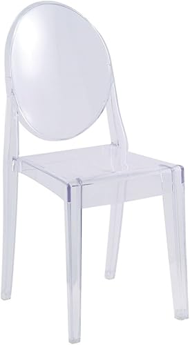 2xhome - Silla lateral estilo Victoria Ghost transparente acrílico silla transparente