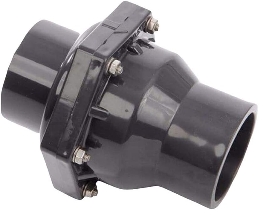 Inline Check Valve*Check Valve,PVC Non-Return Valve,25 32 40 50MM Inner Plastic Flap Check,DN25 DN32 DN40 DN50 Valve Universal Vertical Horizontal,1pcs (Size:50mm) (Size : 50mm)