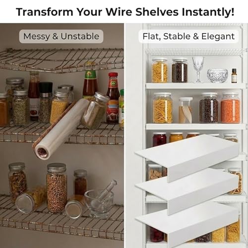Kryvolux Wire Shelf Covers,24 x 12,Wire Rack Covers,Shelf Covers for Wire Shelving,Wire Shelf Covers for Pantry,4 Pack,Easy to Cut,for Kitchen,Laundry,Closet by Kryvolux - Image 2