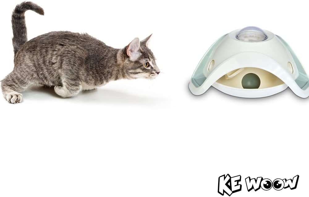 Kosmos Pet Toy, Interactive IQ Training Toy, Treat Dispenser and Croquettes for Cats and Dogs, Blue