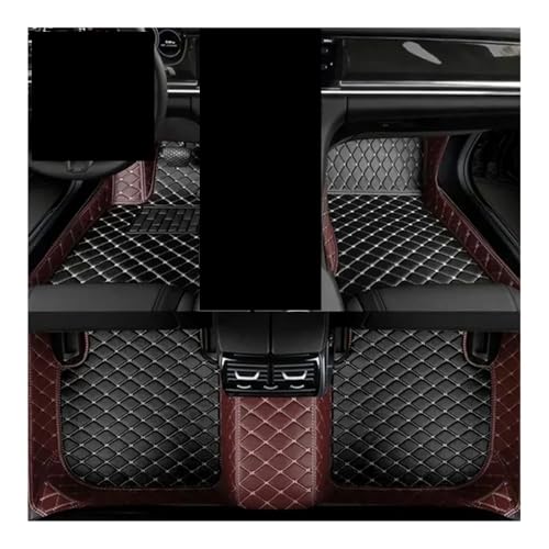 Tapis de sol de voiture Passat 2010-2018 sur mesure en similicuir PU noir élégant