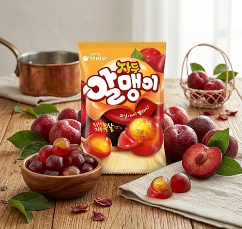 Caramelos de gelatina sabor ciruela 67g 6 paquetes miniatura 3