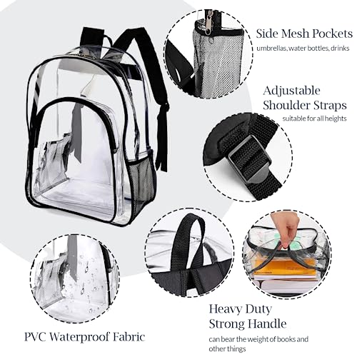 xrlsg Personalized Clear Backpack Custom Name PVC Transparent Backpacks Perfect for Office Travel Outdoor - Name & Baseball3