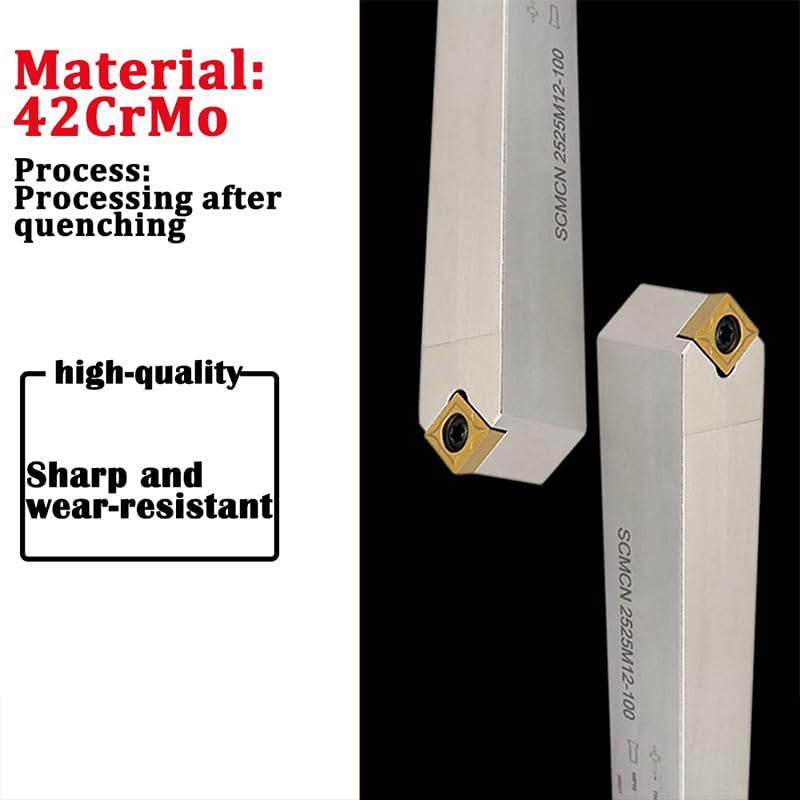 1PCS SCMCN 1010H06 1212H09 1616H09 2020K12 100 External Turning Tool Holder SCMCN1212H09-100 for Turning Inserts(SCMCN 2525M12-100)