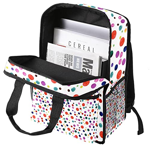 Sac à dos pour garçons à pois aquarelle avec sangles ajustables