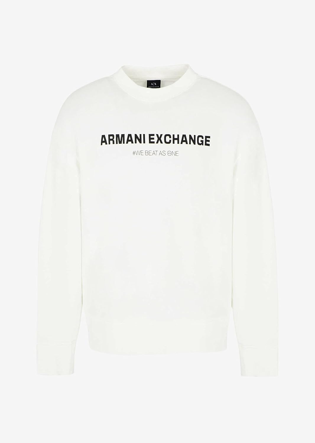 Armani Exchange mens Limited Edition We Beat as One Capsule French Terry Pullover Sweatshirt - Image 3