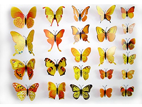 Cestlafit Sticker 3D della Farfalla Parete, Pvc