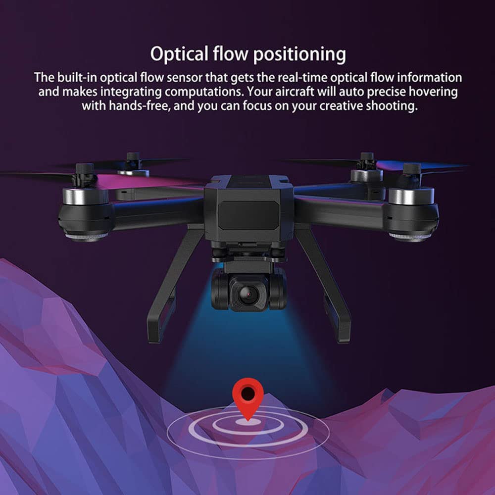 Droni GPS Pieghevoli con Fotocamera 4K per Adulti, quadricottero con stabilizzazione Elettronica dell'immagine EIS, Motore brushless, seguimi, Ritorno Automatico a casa, Drone a Lu