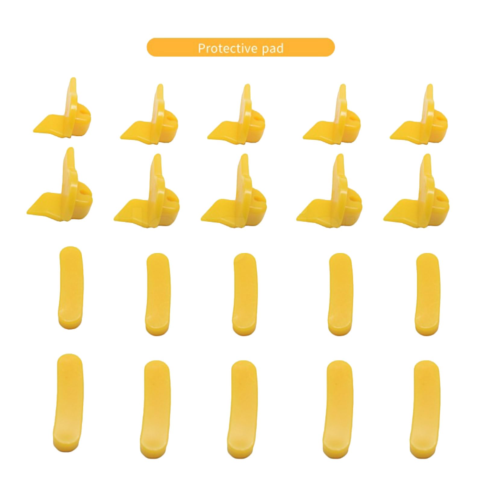 20 Pezzi Protezioni Per Smontagomme - Supporto Giallo Per Cerchioni E Pneumatici, ABS Universale - Foto 3