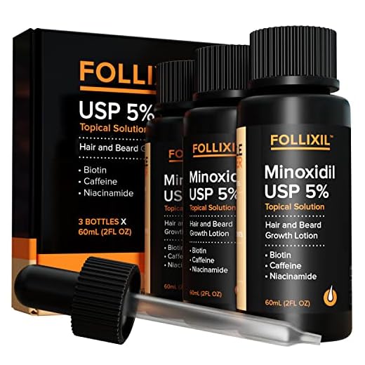 5% Minoxidil for Men and Women Lotion - 3 Months - Hair Growth Topical with Biotin, Caffeine and Niacinamide - Hair Regrowth Treatment For Stronger, Thicker Longer Hair - Stops Hair Thinning