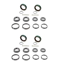 Vista 7 de Paquete de 2 Kit de Rodamientos de Eje de Remolque L68149 L44649 Compatible con Eje de Remolque de 1-3/8'' a 1-1/16'' 3500 Libras Sello de Grasa