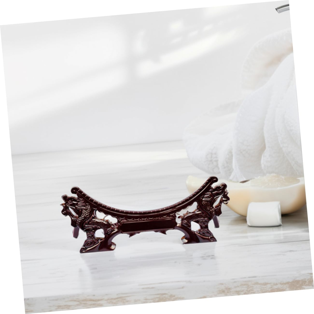 4 Piezas Estante Para Grifo Colgante Soporte De Caballete Porta Platos Soporte De Ventilador Plegable Chino De Plato Chino De Exhibición De De Madera