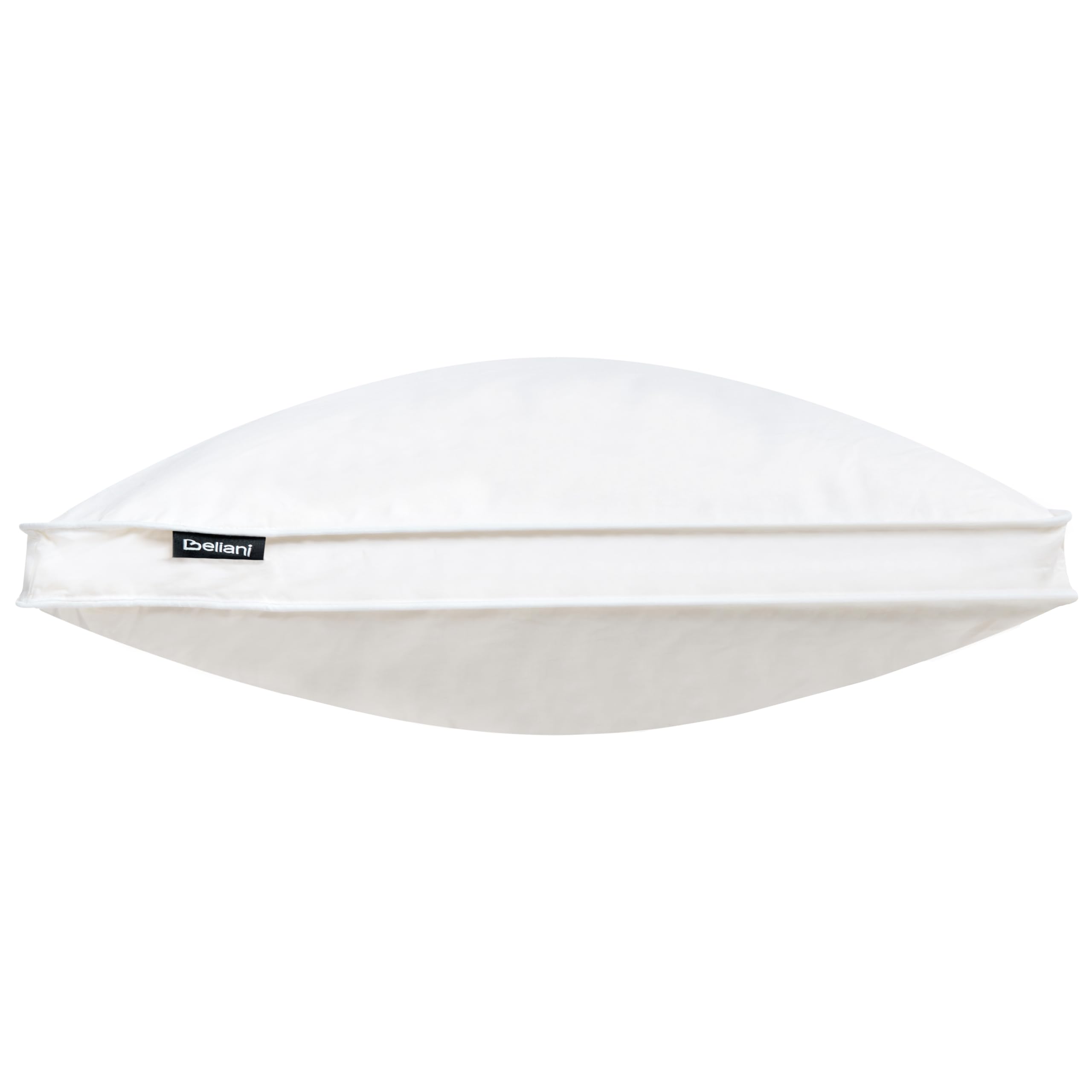 Cuscino Guanciale in Cotone e Morbida Piuma d'Anatra 40 x 80 cm Bianco
