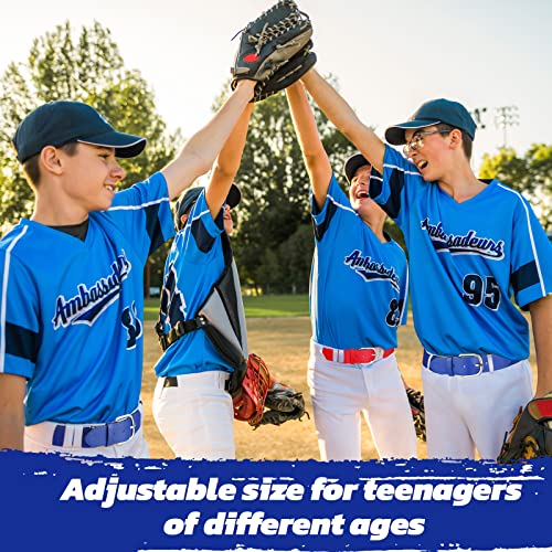 Newcotte 6 Pcs Boys' Baseball Belt Classic Elastic Baseball Softball Belt #TOP3