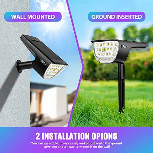Image of Solar Color Changing Spot Lights Outdoor, IP67 Waterproof Solar Landscape Lighting, 7 Modes Multicolor RGB Landscape Spotlights for Garden Yard Driveway Lawn Patio Pathway Easter Decorations, 4 Pack