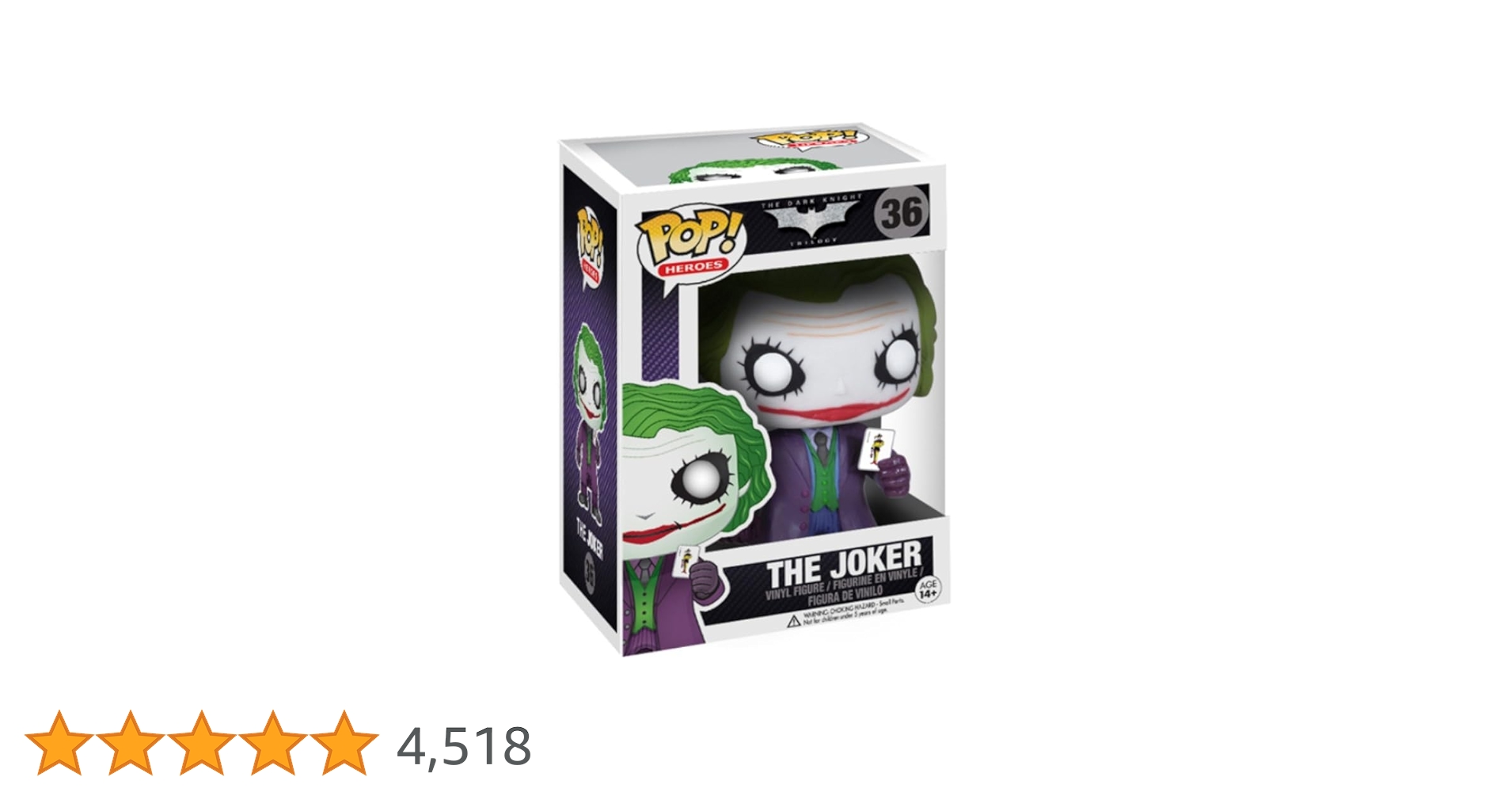 【未使用】 『ダークナイト・トリロジー』 ジョーカー Funko製ボブルヘッド 未使用】 『ダークナイト・トリロジー』 ジョーカー Funko製