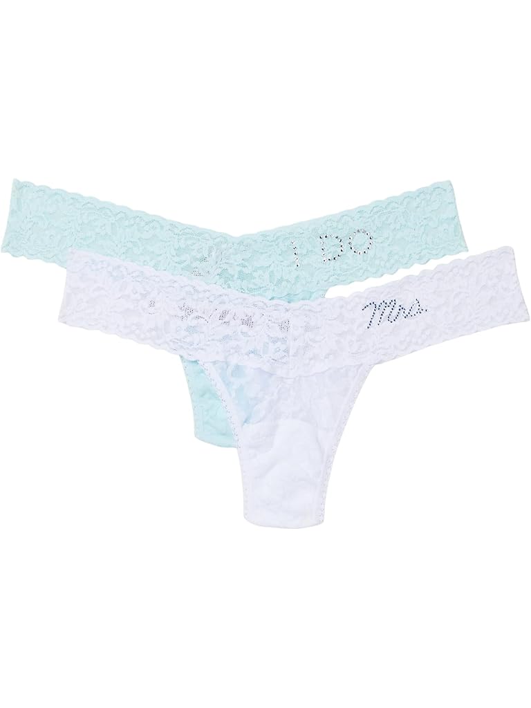 White Hanky Panky "I Do" & "Mrs" Box Set Low Rise Thong 2-Pack