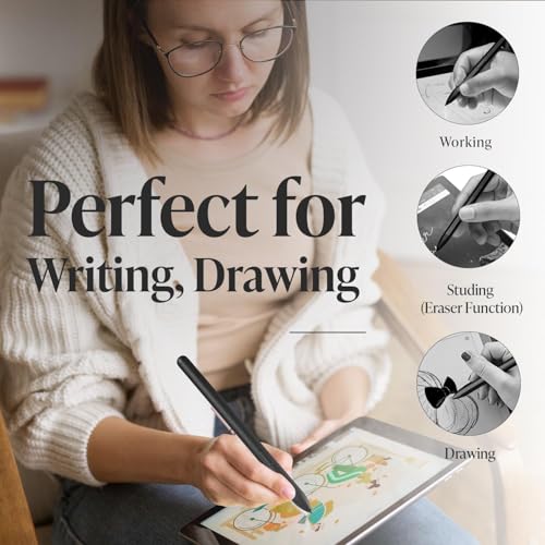 Image of AutoStory Stylus Pen for Samsung Galaxy Tab S6 Lite | Compatible S Pen with 4096 Pressure Levels, 5 Extra Nibs and tweezer | Works with SM-P610, SM-P615, SM-P610N (Oxford Gray) (Without Bluetooth)