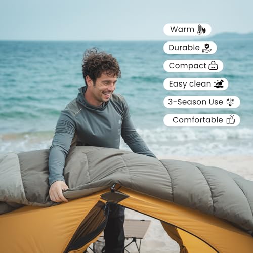 OneTigris Trailnap Bolsa de Dormir 3 Estaciones Extra Ancha y Cálida para Camping y Senderismo miniatura 7