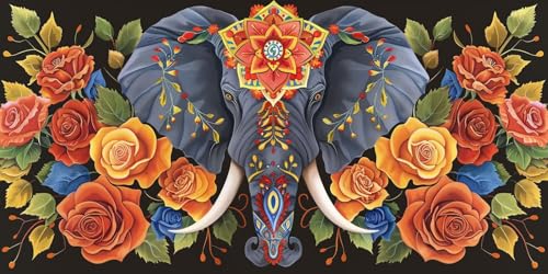 Diamond Painting Adulte Couleur éléphant : Idée cadeau originale pour création DIY et maison