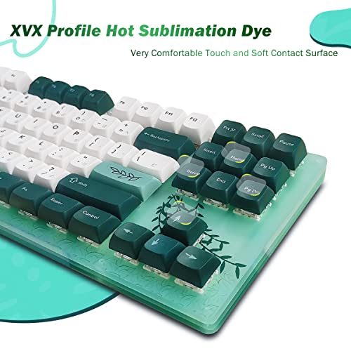 Image of Womier K87 TKL Mechanical Keyboard, Hot Swappable Wired Keyboard, 87 Keys Custom Gaming Keyboard, 80% RGB Keyboard with Botanical Keycaps for PC MAC PS4 Xbox Laptop - Yellow Switch