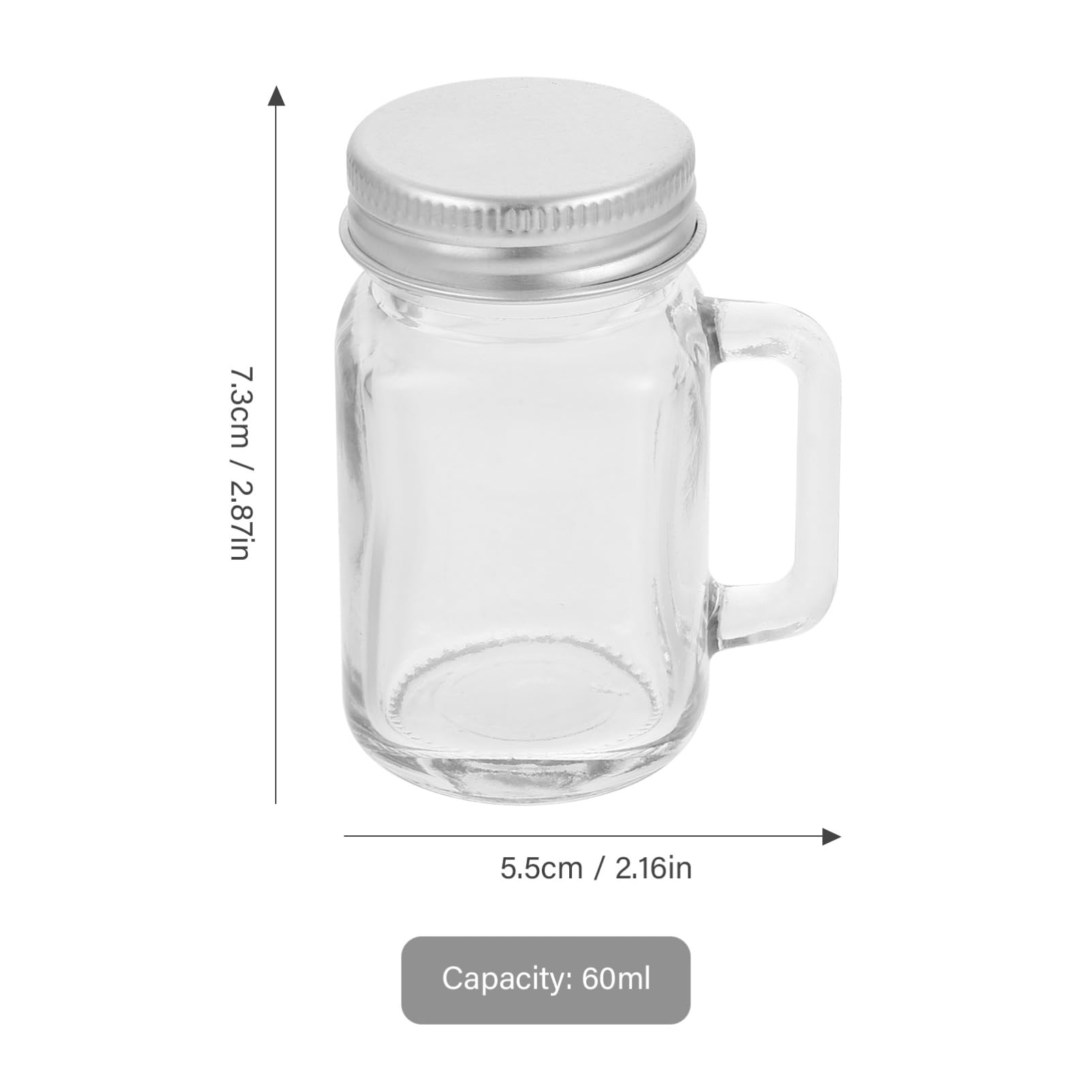 Zerodeko 16 Stück Mini Glasgefäße mit Deckel Teiliges Wiederverwendbare Marmeladengläser für Tee Kaffee Aufbewahrung Spülmaschinenfest für Küche und Diy Projekte