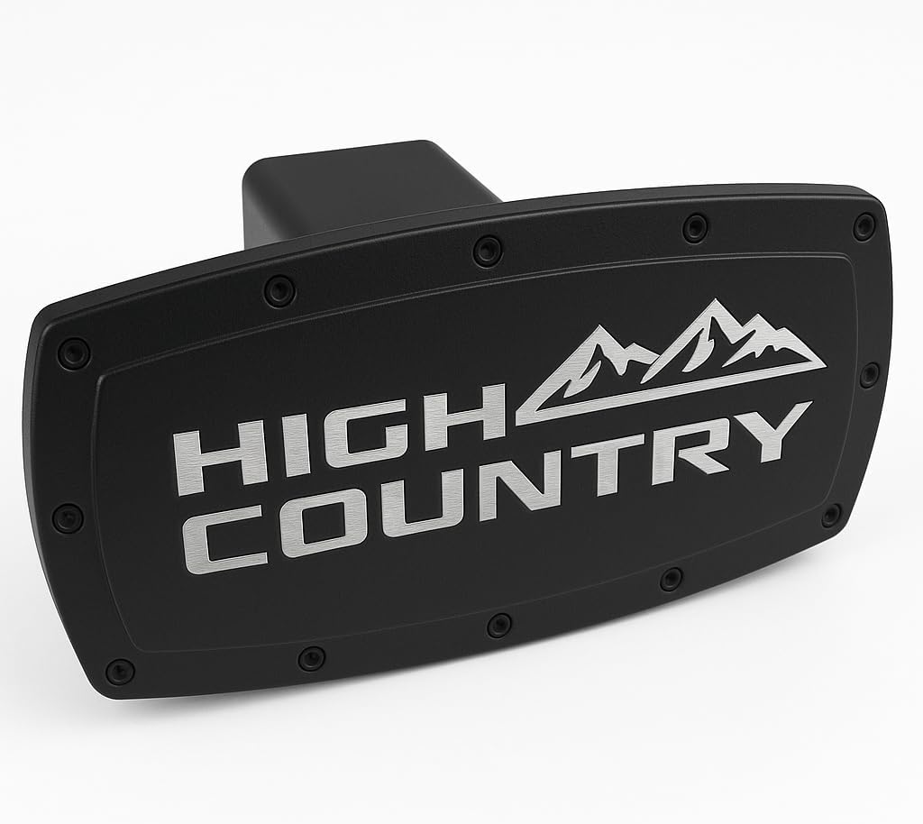 SR1 USA F150 Hitch Cover Plug - Black Billet Aluminum w/Logo - USA Made Officially Licensed - Universal 2 inch Reciever for Ford F-150 XL, XLT, Lariat, Platinum, Limited, Raptor, Lightning (Blackout)