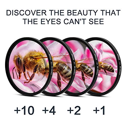 Fotover 49mm Lens Filter Accessories Kit:UV CPL Adjustable ND Filter(ND2-ND400),Macro Close up Filter set(+1,+2,+4,+10),Lens Hood 3 in 1Grey Card for Canon Nikon Sony Pentax Olympus Fuji DSRL Camera