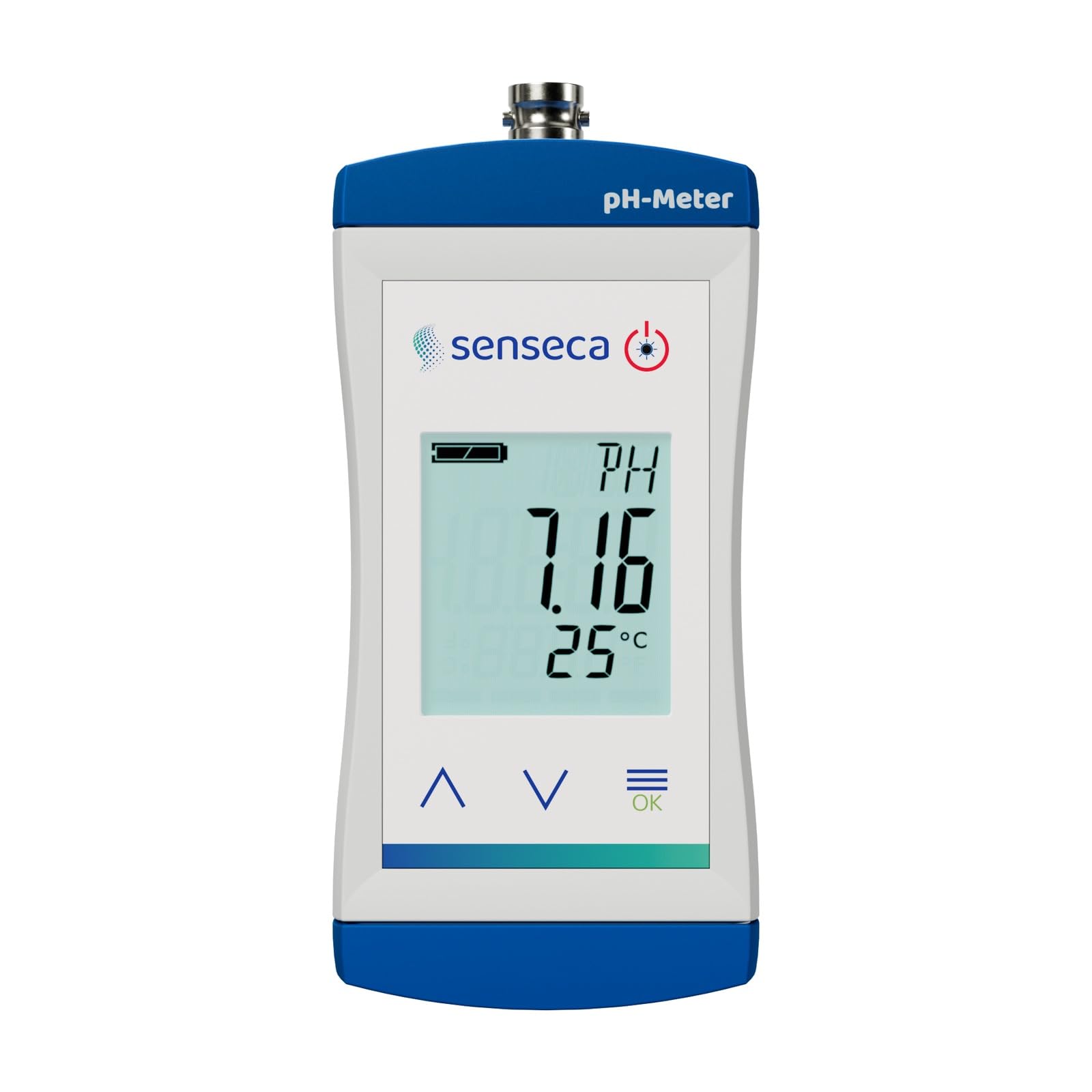 ECO510 Wasserdichtes pH-Meter ohne Elektrode I Digitales pH Messgerät 0,00-14,00 pH I Made in DE I Beleuchtetes 3-Zeilen-Display I Für Pool, Aquarium, Brunnenwasser, Labor & Wasseranalyse