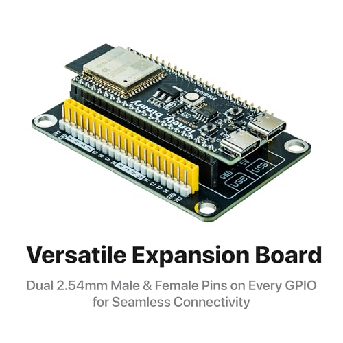 Image of Lonely Binary ESP32-S3 N16R8 2.54mm Expansion Board for Arduino IDE | 16MB Flash, 8MB PSRAM, 240MHz; WiFi + BT 5.0 LE; dual USB-C 5V, VIN 5-12V; 2.54mm GPIO breakout, male /female; MicroPython