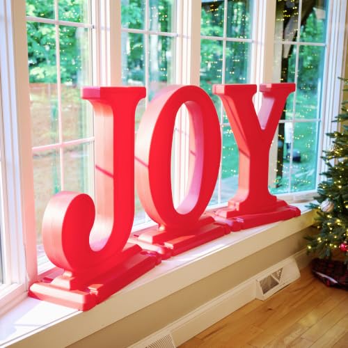 Step2 Large Customizable Outdoor 3-Piece Christmas Joy Decoration, Red - image 8