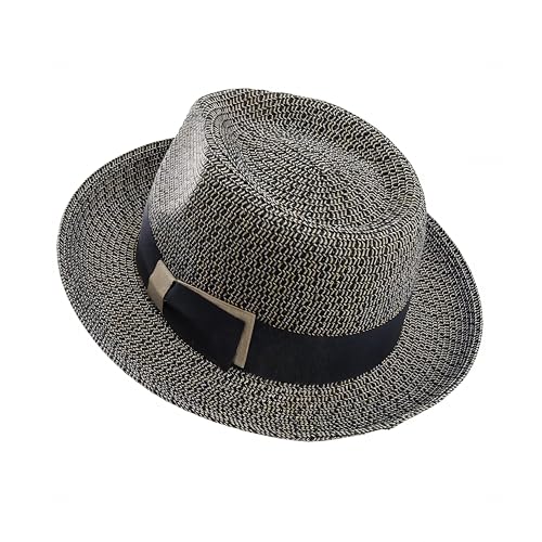 American Hat Makers Summer Fedora Hats for Men | Wide Brim Beach Sun Hat | Lightweight Straw | Packable Travel Style - Image 3
