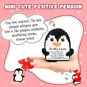 Gifts for Him Her Boyfriend Girlfriend, To My Love Handmade Crochet Penguin Present, Anniversary Wedding Birthday Gift for Women Men Cute Decor, Romantic I Love You Gift for Couple Wife Husband Easter Gifts for Him Her Boyfriend Girlfriend To My Love Handmade Crochet Penguin Present Anniversary Wedding Birthday Gift for Women Men Cute Decor Romantic I Love You Gift for Couple Wife Husband Easter