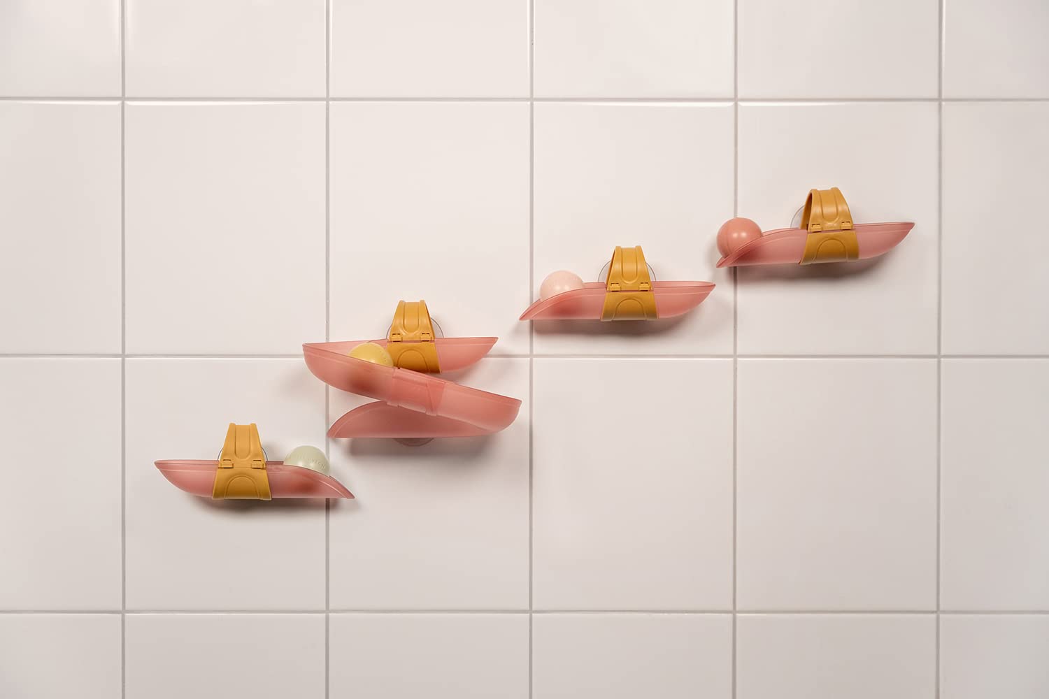 Little Dutch Pista a sfera da bagno con palline per la parete, giocattolo da bagno per neonati, rosa