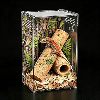 KAKOOTI terrarium vertical PC pour gecko à crête, 30x30x45 cm