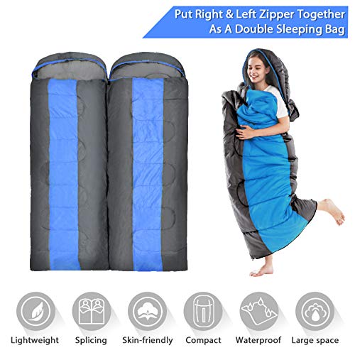 Sac de couchage enveloppe imperméable chaud couchage extérieur randonnée 3 saisons - 3